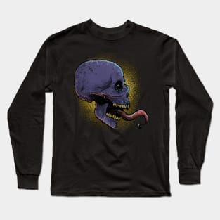 Blue Skull Head Long Sleeve T-Shirt